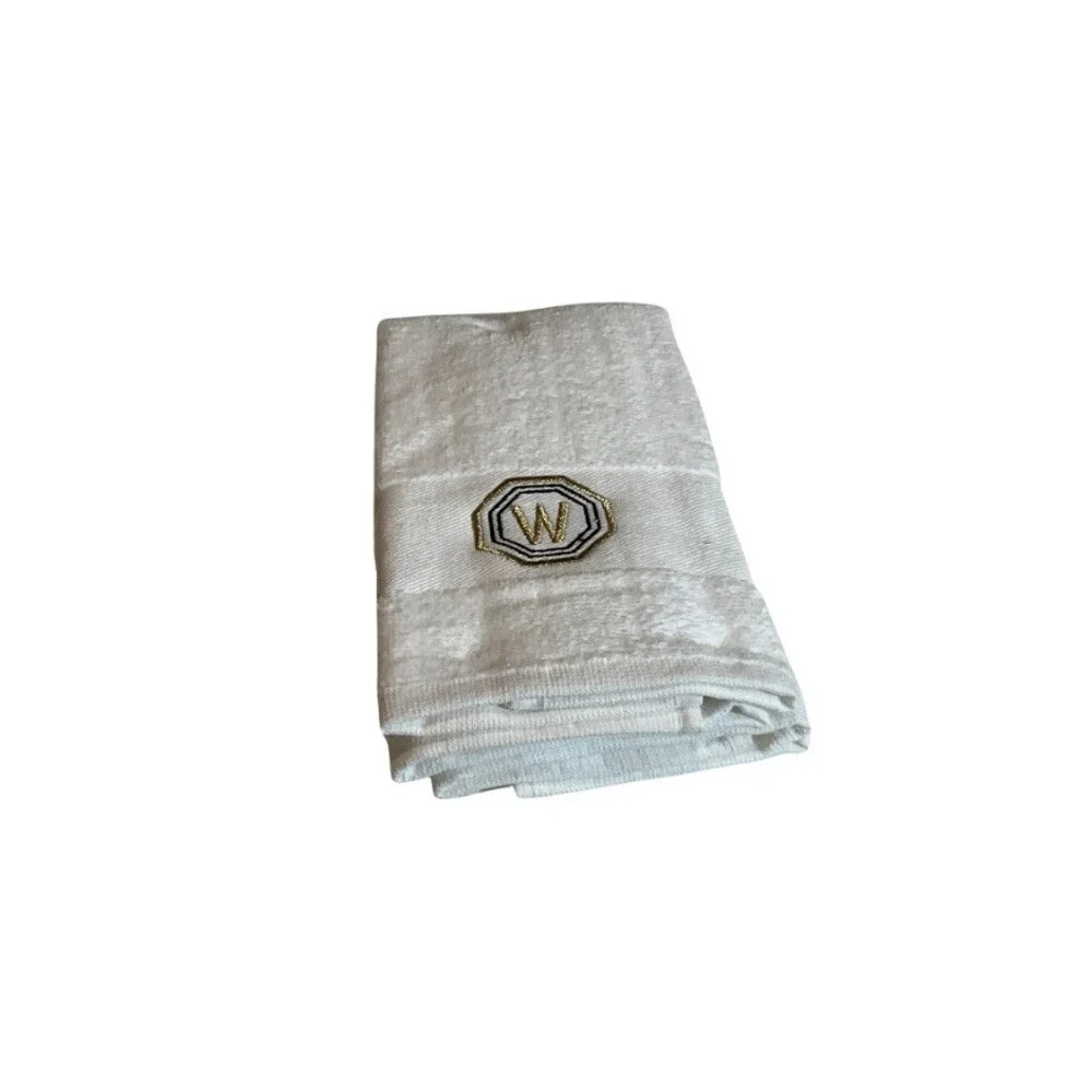 White Hand Towel Monogram Collection Hand Guest Towel 100% Cotton